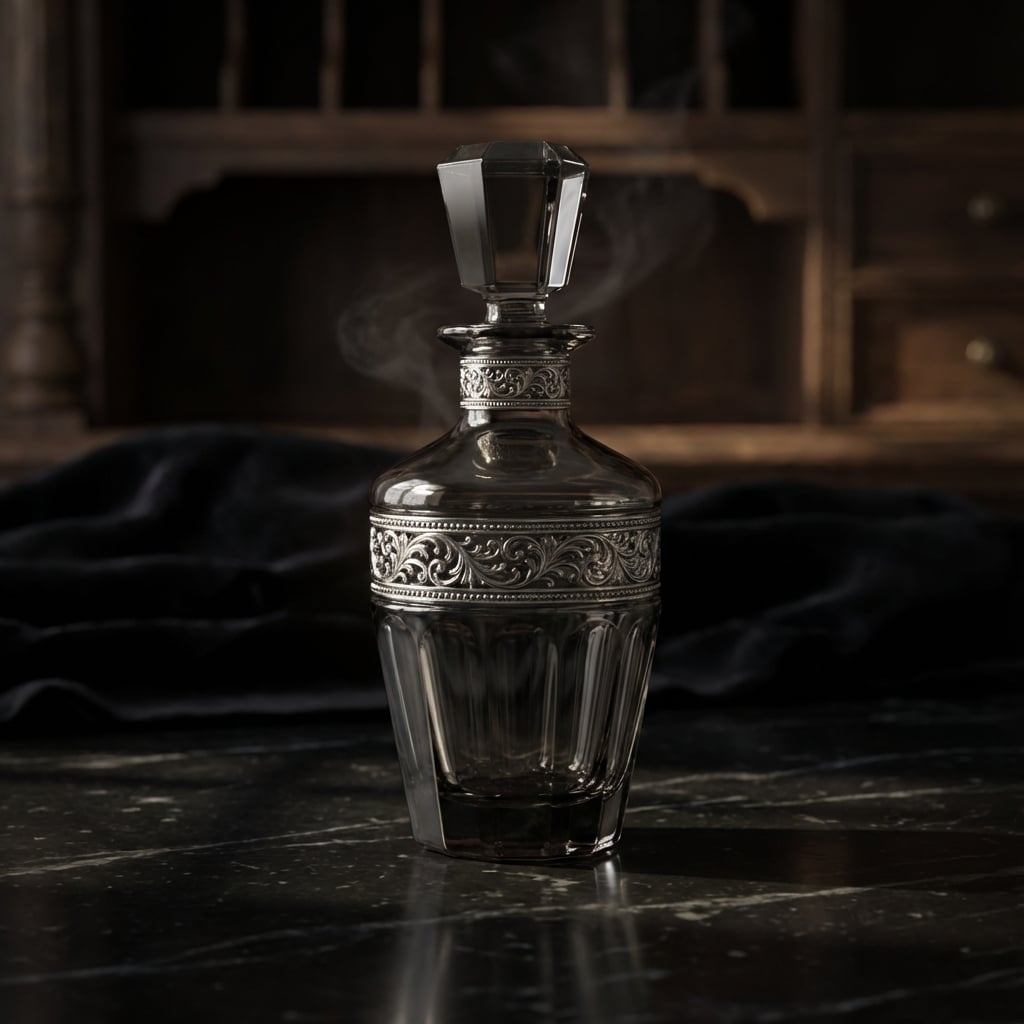 Dabiano luxury perfume bottle in elegant dark packaging - artisan craftsmanship